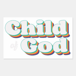 Kind van God Vintage Christelijke Inspiratie Rechthoekige Sticker