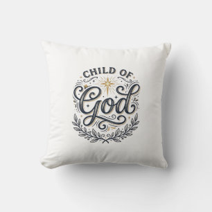 Kind van God Vintage Gravure Shirt Ontwerp_1 Kussen
