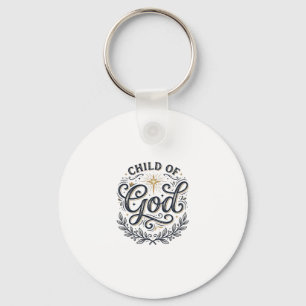 Kind van God Vintage Gravure Shirt Ontwerp_1 Sleutelhanger