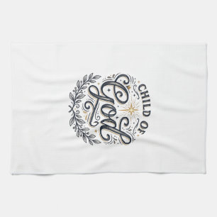 Kind van God Vintage Gravure Shirt Ontwerp_1 Theedoek