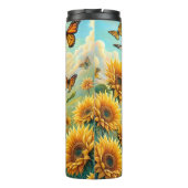 Kind van God: Zonnebloem Vlinderzegen Thermosbeker (Achterkant)