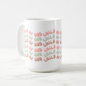 Kind van Gods Retro Waves Koffiemok (Voorkant links)