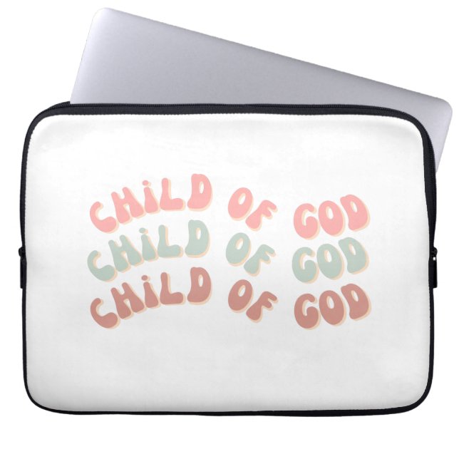 Kind van Gods Retro Waves Laptop Sleeve (Voorkant)