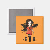 Kind van Halloween Cute Vampire Magnet (Voorkant / Achterkant)