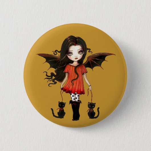 Kind van Halloween Kleine Vampire Knop Ronde Button 5,7 Cm (Voorkant)