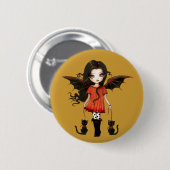 Kind van Halloween Kleine Vampire Knop Ronde Button 5,7 Cm (Voorkant /achterkant)