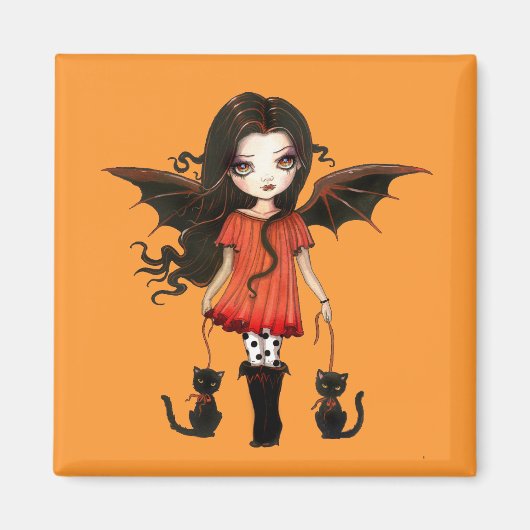 Kind van Halloween Schattige Vampier Maansteen Magneet (Voorkant)