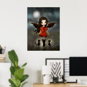 Kind van Halloween Schattige Vampier Poster (Thuiskantoor)