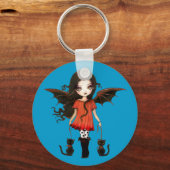 Kind van Halloween Schattige Vampier Sleutelhanger (Voorkant)