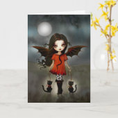 Kind van Halloween Weinig Kaart van de Vampier (Gele Bloem)