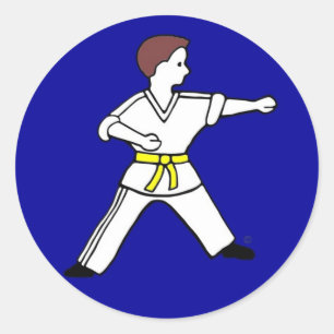 Kind van hedendaags Karaat 11 blauwe stickers