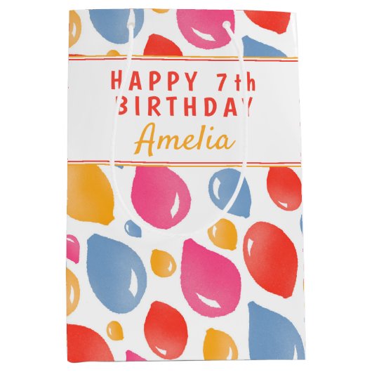 Kind van het ballonPatroon Medium Cadeauzakje (Voorkant)