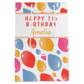 Kind van het ballonPatroon Medium Cadeauzakje (Achterkant)