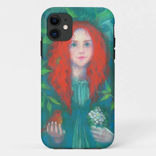 Kind van het bos, fantasie kunstgembermeisje groen Case-Mate iPhone case (Achterkant)