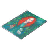 Kind van het bos, rood meisje, groene tinten notitieboek (Linkerzijde)