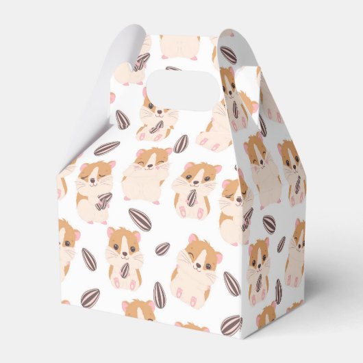 Kind van het flesje van Cute Hamster Face en Seeds Bedankdoosjes (Achterkant)