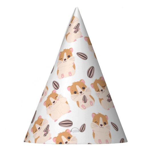 Kind van het flesje van Cute Hamster Face en Seeds Feesthoedjes (Links)