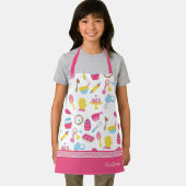 Kind van het kleine meisje met roze rokerroze roke schort (Insitu)