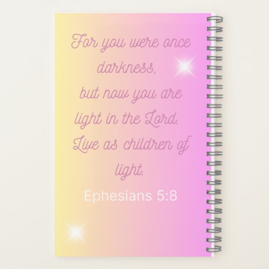 Kind van het Licht Notitieboek Dagboek (Achterkant)