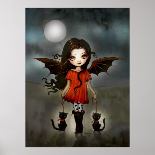 Kind van het Poster Halloween Cute Vampire (Voorkant)