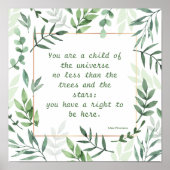 Kind van het Universe Inspirerend Citaat Poster (Voorkant)