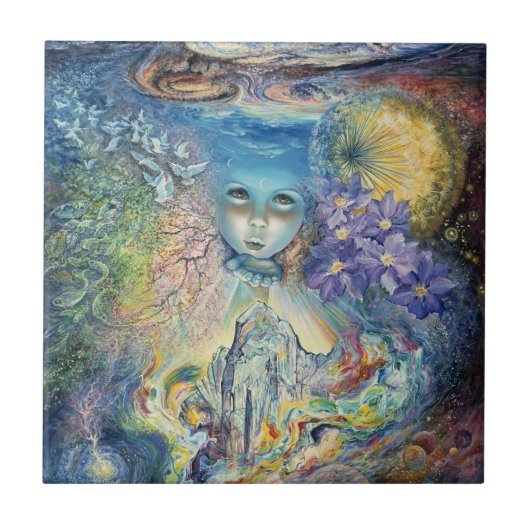 Kind van het Universum 6x6 Keramische Tegel Tegeltje (Voorkant)