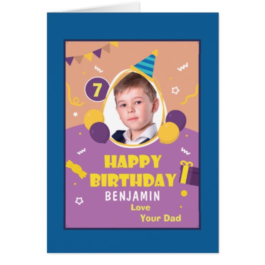Kind van kinderen Foto Happy Birthday Personalisee (Voorkant)