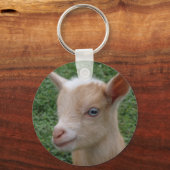 Kind van Nigeriaanse dwerggeit met blauwe ogen Sleutelhanger (Voorkant)