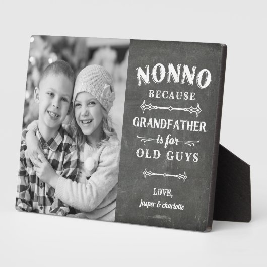 Kind van Nonno Grandfather Foto Fotoplaat (Zijkant)