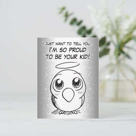 Kind van rode vogels briefkaart (Staand voorkant)