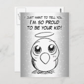 Kind van rode vogels briefkaart (Voorkant / Achterkant)