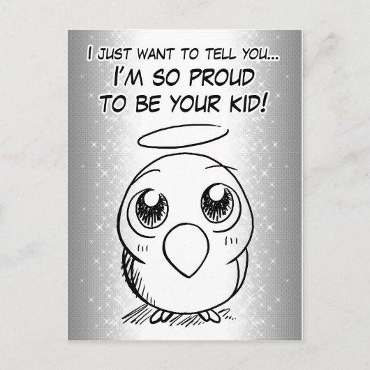 Kind van rode vogels briefkaart (Voorkant)