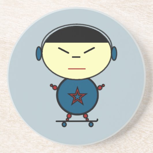 Kind van skateboard zandsteen onderzetter (Voorkant)