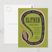 Kind van Slither Snake - uitnodiging voor het Brie (Voorkant / Achterkant)