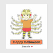 Kind van spincostume sticker (Vel)