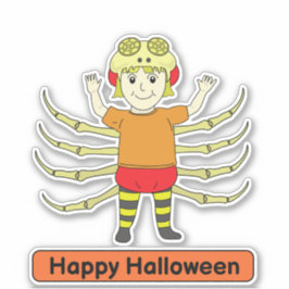 Kind van spincostume sticker