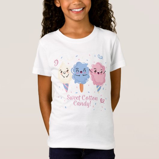 Kind van suikerkatoenhoudend Snoep T-shirt (Voorkant)