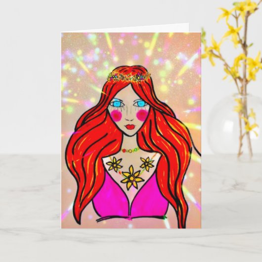 Kind van ventilator kaart (Gele Bloem)