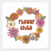 Kind van ventilator vierkante sticker (Voorkant)