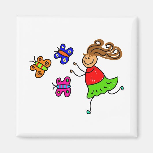 Kind van vlinder magneet (Voorkant)