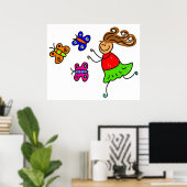 Kind van vlinder poster (Thuiskantoor)