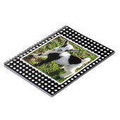 Kind van zwarte en witte poka Dot Nigerian Dwarf G Notitieboek (Linkerzijde)