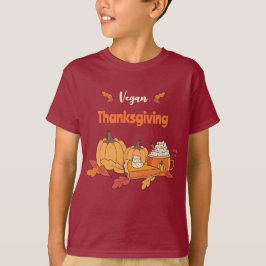 Kind Vegan Thanksgiving Maroon T-shirt