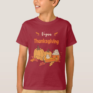 Kind Vegan Thanksgiving Maroon T-shirt