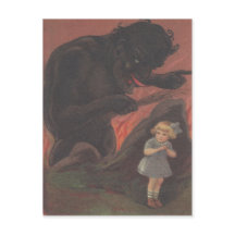 Kind verbergt zich voor Krampus