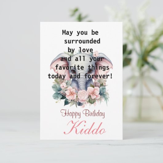 Kind Verjaardag Flat Kaart (Staand voorkant)