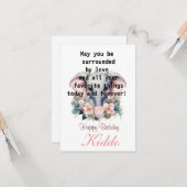 Kind Verjaardag Flat Kaart (Voorkant / Achterkant in situ)