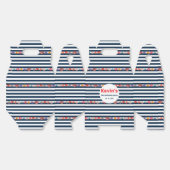 Kind Verjaardag Tijdloze zeemacht met zeemansstrep Bedankdoosjes (Ongevouwen)