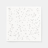 Kind Verjaardag Zilveren Glitter Papier Servet (Voorkant)