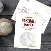 Kind Verjaardagsfeest Baseball Custom Briefkaart